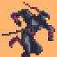 Ninja pixel art char  w/ animation asset store icon