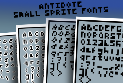 Antidote Small Pixel Sprite Font x4 main cover image